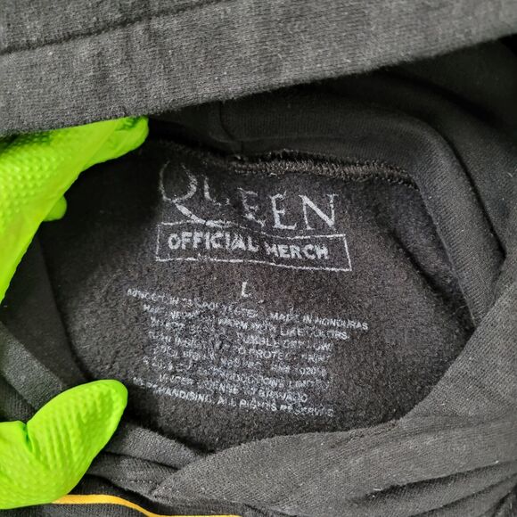 Queen Hoodie Large 24x25 Black We-Will-Rock-You - Picture 11 of 13